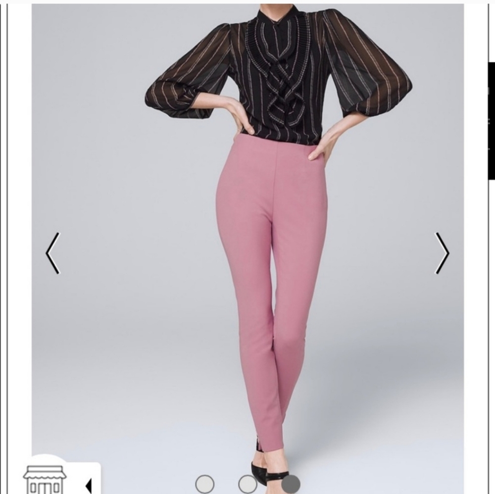 White House Black Market Pink Skinny Pants